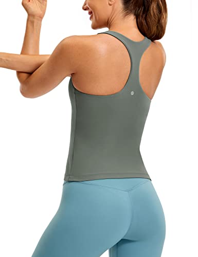 CRZ YOGA Damen Butterluxe Tank Tops Racerback Sport Top Yoga Fitness Oberteil Tanktops mit Integriertem BH Grauer Salbei 42 CRZ YOGA Damen Butterluxe Tank Tops Racerback Sport Top Yoga Fitness Oberteil Tanktops mit Integriertem BH Grauer Salbei 42 von CRZ YOGA