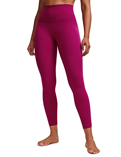 CRZ YOGA Butterluxe Damen High Waist Sport Leggings Blickdicht Yoga Leggins Sporthose Workout Gym Yogahose - 64cm Magenta Violett 34 von CRZ YOGA