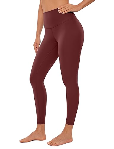 CRZ YOGA Butterluxe Damen High Waist Sport Leggings Blickdicht Yoga Leggins Sporthose Workout Gym Yogahose - 64cm Noctilucence rot 42 von CRZ YOGA