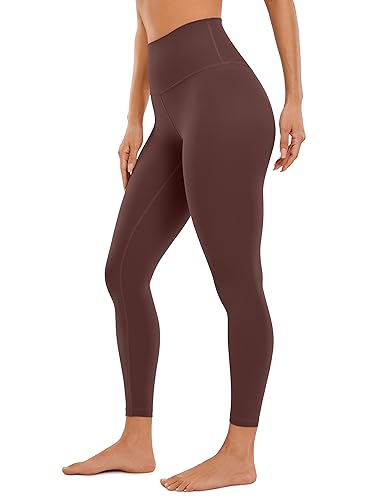 CRZ YOGA Butterluxe Damen High Waist Sport Leggings Blickdicht Yoga Leggins Sporthose Workout Gym Yogahose - 64cm Taupe 42 von CRZ YOGA