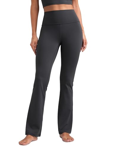 CRZ YOGA Damen Butterluxe Yogahose Schlaghose High Waist Blickdicht Flared Leggings Bootcut Bootleg Soft Sporthose - 81cm Mysteriöses Grau 36 von CRZ YOGA