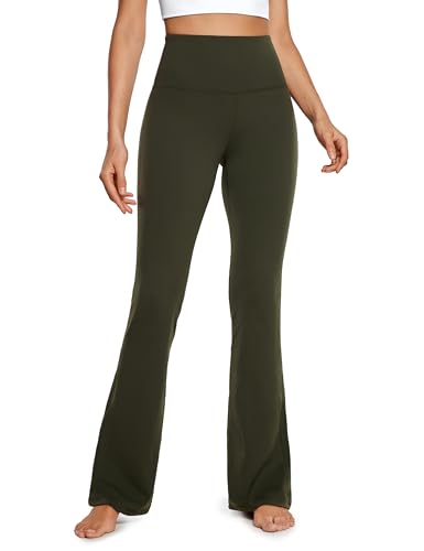 CRZ YOGA Damen Butterluxe Yogahose Schlaghose High Waist Blickdicht Flared Leggings Bootcut Bootleg Soft Sporthose - 81cm Olivgrün 38 CRZ YOGA Damen Butterluxe Yogahose Schlaghose High Waist Blickdicht Flared Leggings Bootcut Bootleg Soft Sporthose - 81cm Olivgrün 38 von CRZ YOGA