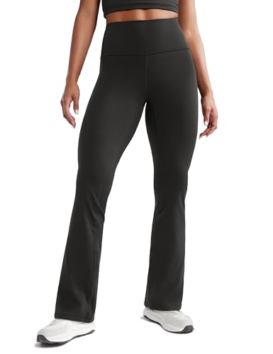 CRZ YOGA Damen Butterluxe Yogahose Schlaghose High Waist Blickdicht Flared Leggings Bootcut Bootleg Soft Sporthose - 81cm Schwarz 40 von CRZ YOGA