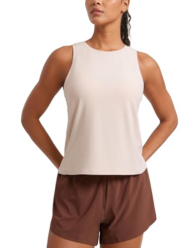 CRZ YOGA Damen Cloudweight Rundhals Workout Tanktops Leicht Athletic Gym Tops Weich Basic Running Ärmellose Shirts Weißer Opal 36 CRZ YOGA Damen Cloudweight Rundhals Workout Tanktops Leicht Athletic Gym Tops Weich Basic Running Ärmellose Shirts Weißer Opal 36 von CRZ YOGA