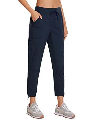 CRZ YOGA Damen Freizeithose Leichte Schnelltrocknende Sport Yoga Pant Echte Marine 40 von CRZ YOGA