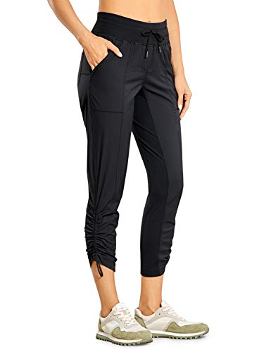 CRZ YOGA Damen Freizeithose Leichte Schnelltrocknende Sport Yoga Pant Schwarz 34 von CRZ YOGA