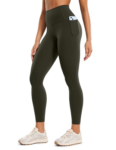 CRZ YOGA Butterluxe Damen High Waist Sport Leggings Blickdicht Soft Yoga Hosen Gym Workout Leggins mit Tasche - 64cm Olivgrun 42 CRZ YOGA Butterluxe Damen High Waist Sport Leggings Blickdicht Soft Yoga Hosen Gym Workout Leggins mit Tasche - 64cm Olivgrun 42 von CRZ YOGA
