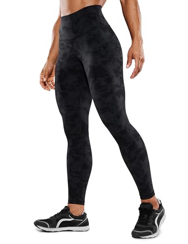 CRZ YOGA Damen Hohe Taille Sports Legging Kompressions Leggins Sporthose mit Verdeckte Tasche - Hugged Feeling - 71cm Der Rauchtintennebel 38 von CRZ YOGA