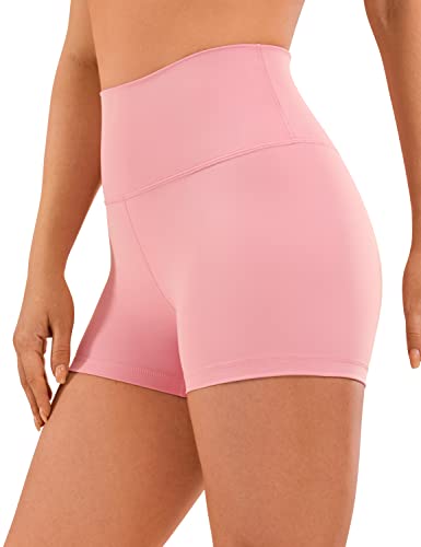 CRZ YOGA Damen Kurze Yoga Leggings High Waist Blickdicht Fithess Shorts Radlerhose Sporthose - Naked Feeling - 7cm Das Herzschlagpulver 34 von CRZ YOGA