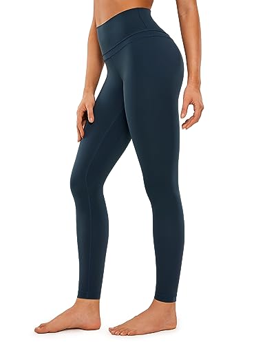 CRZ YOGA Naked Feeling Damen Leggings High Wasit Sportleggins Blickdicht Lange Sport Leggins Yogahose - 71cm Echte Marine 40 von CRZ YOGA