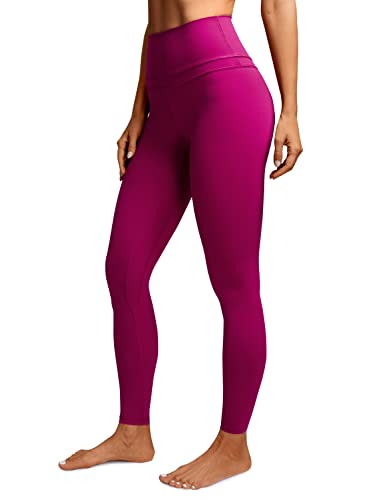 CRZ YOGA Naked Feeling Damen Leggings High Wasit Sportleggins Blickdicht Lange Sport Leggins Yogahose - 71cm Magenta Violett 38 von CRZ YOGA