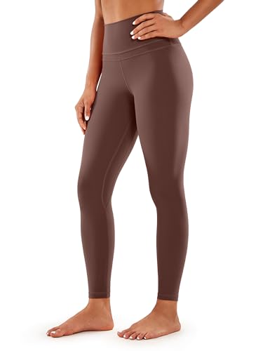 CRZ YOGA Naked Feeling Damen Leggings High Wasit Sportleggins Blickdicht Lange Sport Leggins Yogahose - 71cm Taupe 40 von CRZ YOGA