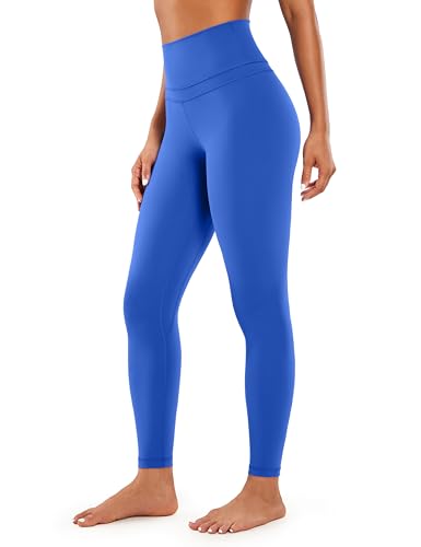 CRZ YOGA Naked Feeling Damen Leggings High Wasit Sportleggins Blickdicht Lange Sport Leggins Yogahose - 71cm Wellen Blau 40 von CRZ YOGA