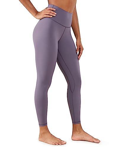 CRZ YOGA Damen Naked Feeling Leggings Sporthose High Waist Yogahose Sport Leggins Fitness Yoga Hose - 64cm Nebelgrau 38 von CRZ YOGA