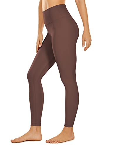 CRZ YOGA Damen Naked Feeling Leggings Sporthose High Waist Yogahose Sport Leggins Fitness Yoga Hose - 64cm Taupe 38 von CRZ YOGA