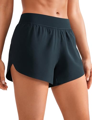 CRZ YOGA Damen Mid Waist Running Shorts Seitliche Splits Sport Workout Kurze Hose Leichte Atmungsaktive Sporthose Laufhose Echte Marine 42 CRZ YOGA Damen Mid Waist Running Shorts Seitliche Splits Sport Workout Kurze Hose Leichte Atmungsaktive Sporthose Laufhose Echte Marine 42 von CRZ YOGA