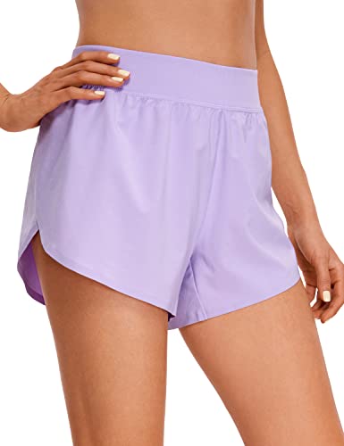CRZ YOGA Damen Mid Waist Running Shorts Seitliche Splits Sport Workout Kurze Hose Leichte Atmungsaktive Sporthose Laufhose Flieder 44 CRZ YOGA Damen Mid Waist Running Shorts Seitliche Splits Sport Workout Kurze Hose Leichte Atmungsaktive Sporthose Laufhose Flieder 44 von CRZ YOGA