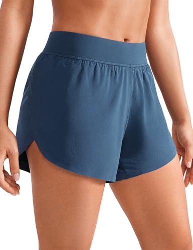 CRZ YOGA Damen Mid Waist Running Shorts Seitliche Splits Sport Workout Kurze Hose Leichte Atmungsaktive Sporthose Laufhose Sternenlicht 36 CRZ YOGA Damen Mid Waist Running Shorts Seitliche Splits Sport Workout Kurze Hose Leichte Atmungsaktive Sporthose Laufhose Sternenlicht 36 von CRZ YOGA