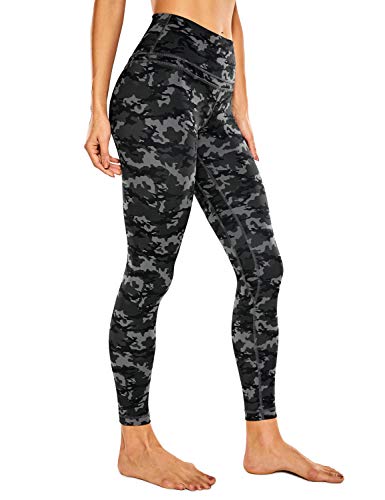 CRZ YOGA Damen Naked Feeling Sport Leggings High Wasit Sporthose Yogahose Blickdicht Lange Yoga Leggins - 64cm Camo Multi 1 40 von CRZ YOGA