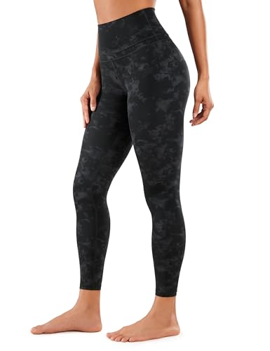 CRZ YOGA Damen Naked Feeling Sport Leggings High Wasit Sporthose Yogahose Blickdicht Lange Yoga Leggins - 64cm Der Rauchtintennebel 34 von CRZ YOGA