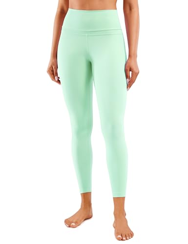 CRZ YOGA Damen Naked Feeling Sport Leggings High Wasit Sporthose Yogahose Blickdicht Lange Yoga Leggins - 64cm Mint-Moment 34 von CRZ YOGA