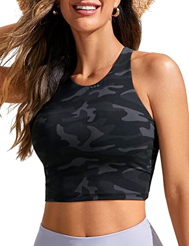 CRZ YOGA Damen Racerback Swim Top Bikini Oberteil Schnell Trocknend Padded Swimsuit Dschungeltarnung Grau 40 CRZ YOGA Damen Racerback Swim Top Bikini Oberteil Schnell Trocknend Padded Swimsuit Dschungeltarnung Grau 40 von CRZ YOGA
