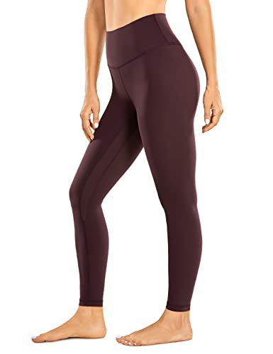 CRZ YOGA Gebürstetes Gefühl Damen Sport Leggings Yogahose High Waist Blickdicht Fitness Leggins Sporthose - 64cm Dunkles Adobe 40 von CRZ YOGA