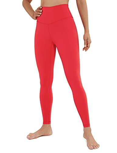 CRZ YOGA Gebürstetes Gefühl Damen Sport Leggings Yogahose High Waist Blickdicht Fitness Leggins Sporthose - 71cm Purpur 38 von CRZ YOGA