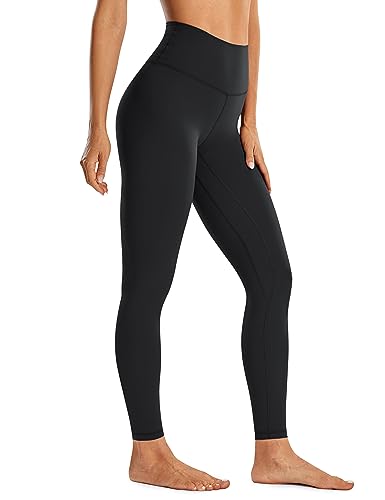 CRZ YOGA Gebürstetes Gefühl Damen Sport Leggings Yogahose High Waist Blickdicht Fitness Leggins Sporthose - 71cm Schwarz 40 von CRZ YOGA