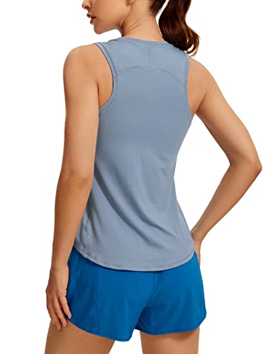 CRZ YOGA Damen Sport Tank Top Racerback Ärmelloses Yoga Oberteile Sommer Fitness Tops Gym Leichte Sporttop grau 38 von CRZ YOGA