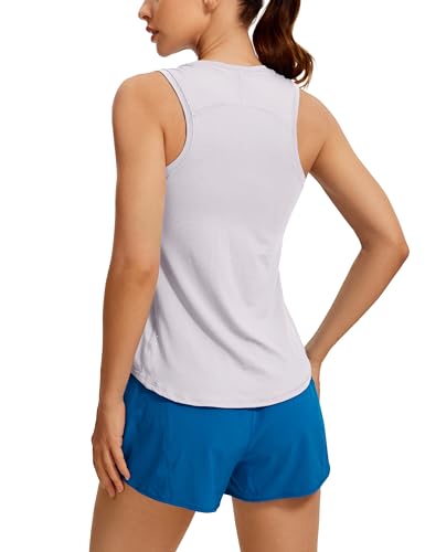 CRZ YOGA Damen Sport Tank Top Racerback Ärmelloses Yoga Oberteile Sommer Fitness Tops Gym Leichte Sporttop Graue Iris 40 von CRZ YOGA