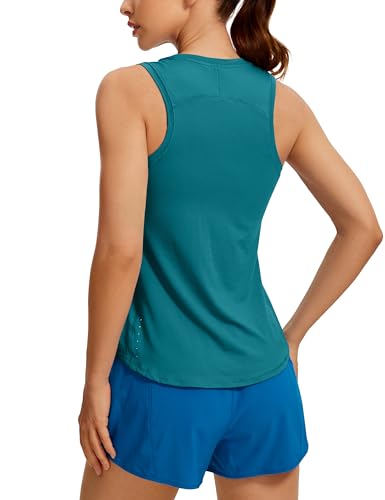 CRZ YOGA Damen Sport Tank Top Racerback Ärmelloses Yoga Oberteile Sommer Fitness Tops Gym Leichte Sporttop Grüne Jade 36 von CRZ YOGA