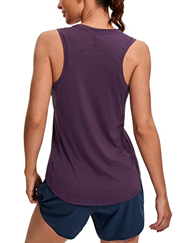 CRZ YOGA Damen Sport Tank Top Racerback Ärmelloses Yoga Oberteile Sommer Fitness Tops Gym Leichte Sporttop Tiefes Krokusviolett 34 von CRZ YOGA