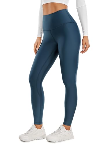CRZ YOGA Damen Sport Thermo Leggings Winter Warme Sports Yoga Leggins High Waist Fleece Thermal Sportleggins - 71cm FRANZÖSISCHE Marine 36 von CRZ YOGA