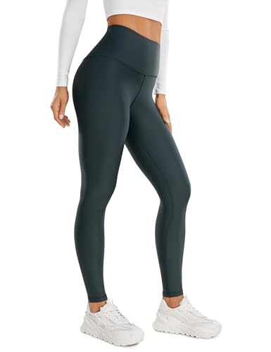 CRZ YOGA Damen Sport Thermo Leggings Winter Warme Sports Yoga Leggins High Waist Fleece Thermal Sportleggins - 71cm Melanit 44 von CRZ YOGA