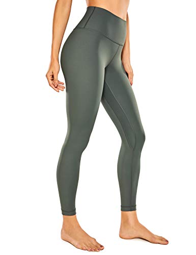 CRZ YOGA Damen Sports Yoga Leggings Sporthose mit Hoher Taille-Nackte Empfindung -63cm Grauer Salbei 36 von CRZ YOGA