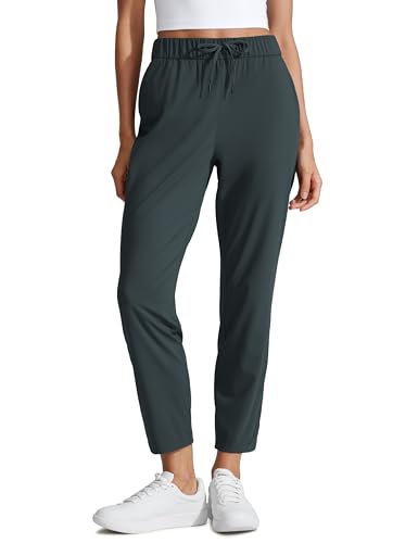CRZ YOGA Damen Workout Jogger 4-Wege-Stretch Lässig Lounge Athletic Hose mit Taschen - 69cm Melanit 44 von CRZ YOGA