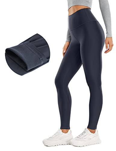 CRZ YOGA Damen Sport Thermo Leggings Winter Warme Leggins High Waist Fleece Sportleggins Thermoleggings - 71cm Marine 36 von CRZ YOGA