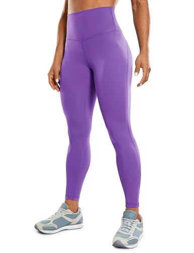 CRZ YOGA Damen Ulti-Dry Sport Leggings High Waist Yogahose Blickdicht Fitness Gym Hose - 63cm Royal Lilac 42 von CRZ YOGA