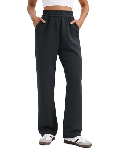 CRZ YOGA Damen Weichheit Weites Bein Sweatpants Modal Hohe Taille Schlaghose Lounge Reisen Lässig Sweathose - 79cm Schwarz 42 CRZ YOGA Damen Weichheit Weites Bein Sweatpants Modal Hohe Taille Schlaghose Lounge Reisen Lässig Sweathose - 79cm Schwarz 42 von CRZ YOGA