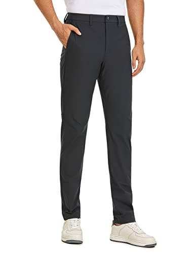 CRZ YOGA Herren Golfhose Schnelltrocknend Anzughose Stretch Hose Sporthose Jogginghose Atmungsaktive Golf Trousers -86cm Tinte grau 40W von CRZ YOGA