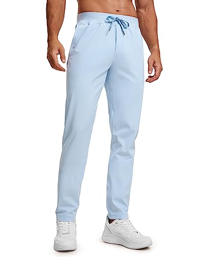 CRZ YOGA Herren Leicht Joggerhose Slim Fit Casual Jogger Sporthose Freizeithose Trainingshose mit Taschen - 76cm Chambray-Blau M von CRZ YOGA