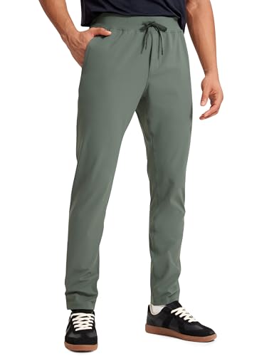 CRZ YOGA Herren Leicht Joggerhose Slim Fit Casual Jogger Sporthose Freizeithose Trainingshose mit Taschen - 76cm Grauer Salbei XXL CRZ YOGA Herren Leicht Joggerhose Slim Fit Casual Jogger Sporthose Freizeithose Trainingshose mit Taschen - 76cm Grauer Salbei XXL von CRZ YOGA