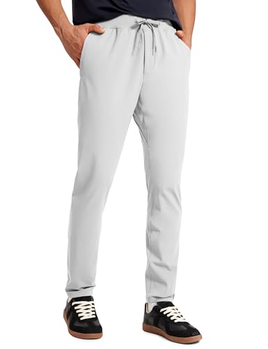 CRZ YOGA Herren Leicht Joggerhose Slim Fit Casual Jogger Sporthose Freizeithose Trainingshose mit Taschen - 76cm Platingrau XXL CRZ YOGA Herren Leicht Joggerhose Slim Fit Casual Jogger Sporthose Freizeithose Trainingshose mit Taschen - 76cm Platingrau XXL von CRZ YOGA