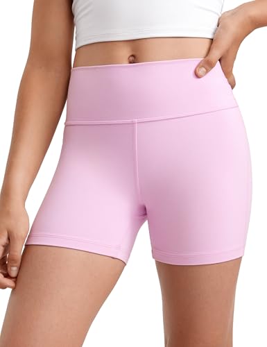 CRZ YOGA Mädchen Butterluxe High Waist Short Leggings Kinder Radlerhose Laufhose Sommer Sportleggings Kurz Hose Sport Gym Shorts Vita Rosa S von CRZ YOGA