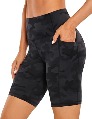 CRZ YOGA Naked Feeling Damen Radlerhose mit Taschen Hohe Taille Yoga Shorts Kurze Sporthose Sport Leggings Sportshorts - 20cm Dunkelgraue Tarnung 42 CRZ YOGA Naked Feeling Damen Radlerhose mit Taschen Hohe Taille Yoga Shorts Kurze Sporthose Sport Leggings Sportshorts - 20cm Dunkelgraue Tarnung 42 von CRZ YOGA