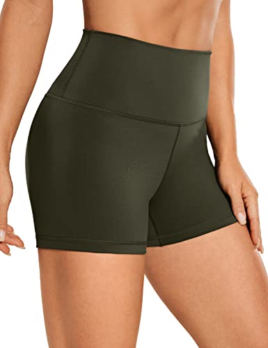 CRZ YOGA Naked Feeling Damen Radlerhose Blickdicht Hohe Taille Kurze Sporthose Yoga Sommer Shorts für Gym Sport - 7cm Olivgrun 40 CRZ YOGA Naked Feeling Damen Radlerhose Blickdicht Hohe Taille Kurze Sporthose Yoga Sommer Shorts für Gym Sport - 7cm Olivgrun 40 von CRZ YOGA