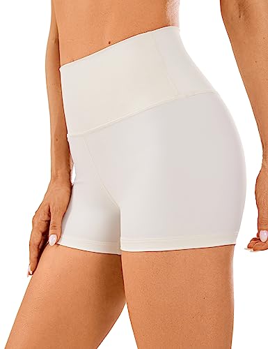 CRZ YOGA Naked Feeling Damen Radlerhose Blickdicht Hohe Taille Kurze Sporthose Yoga Sommer Shorts für Gym Sport - 7cm Weiße Aprikose 42 CRZ YOGA Naked Feeling Damen Radlerhose Blickdicht Hohe Taille Kurze Sporthose Yoga Sommer Shorts für Gym Sport - 7cm Weiße Aprikose 42 von CRZ YOGA
