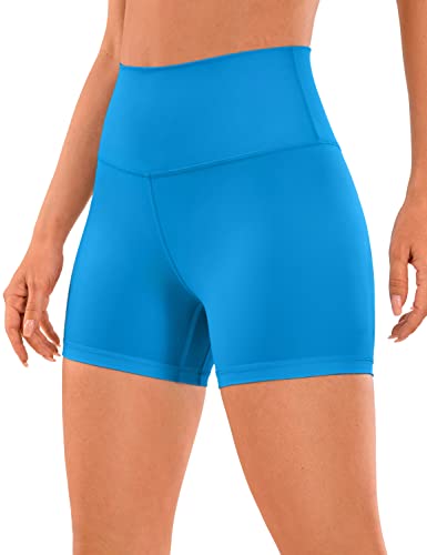 CRZ YOGA Naked Feeling Damen Radlerhose Blickdicht Hohe Taille Kurze Sporthose Yoga Sommer Shorts für Gym Sport - 10cm Madagaskar Blau 34 CRZ YOGA Naked Feeling Damen Radlerhose Blickdicht Hohe Taille Kurze Sporthose Yoga Sommer Shorts für Gym Sport - 10cm Madagaskar Blau 34 von CRZ YOGA