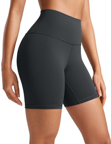 CRZ YOGA Butterluxe Damen Radlerhose Kurze Sporthose High Waist Yoga Sommer Shorts Laufshorts Fitness Hose - 15cm Melanit 40 von CRZ YOGA